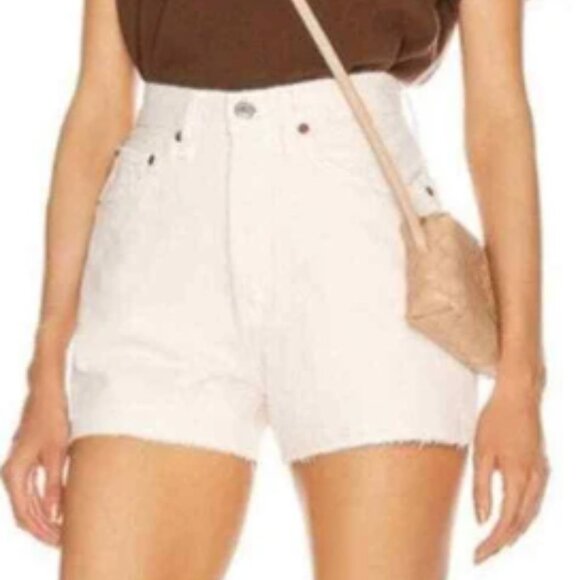 RE/DONE 50s Cutoffs in Vintage White Denim Shorts Sz 31 NWT - Picture 2 of 11
